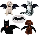 Halloween Haustier Kostüm,Haustier Fledermaus Kostüm,Halloween Hund kostüm, Katze Hund Fledermausflügel mit 2Pcs Pumpkin Bell,für Haustiere, Hunde und Katzen,Halloween Partys