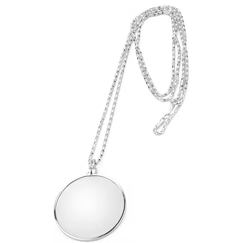 MQPALZKD 5X Magnifying Glass Necklace Magnifier Pendant Optical with Chain