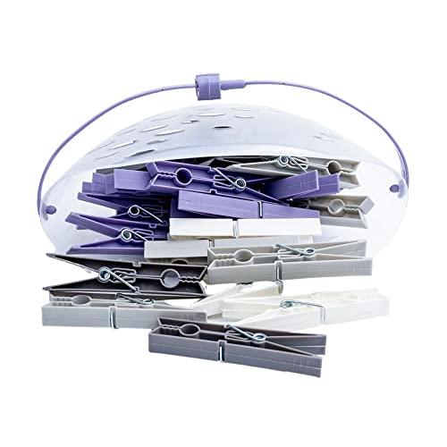 Cesto com 36 prendedores de plástico multiuso - Simplo