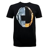 Daft Punk Men's Split Helmet T-shirt Small Black