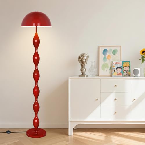 Lampe de sol unique pour le salon,lamp champignon LED rouge funky...