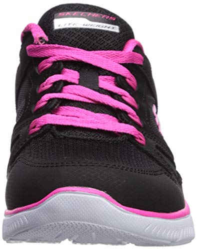 Skechers Summits New World Tênis Feminino, 35, Preto/ Rosa Choque