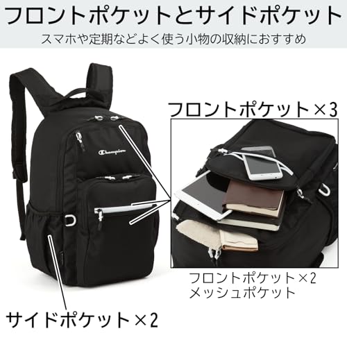 Champion([チャンピオン) Women's Casual Bag, Black/Mint, H44×W30×D16cm4