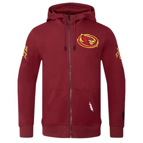 Image of Pro Standard Mens College Classic Chenille Cotton Double Knit Full Zip Hoodie