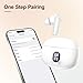 Hoarahloux Wireless Earbuds, Bluetooth 5.4 Headphones Bass Stereo, Ear Buds with Battery LED Display in Ear Earphones Clear Calls, Bluetooth Earbuds for Laptop/Phones/Sports (White)