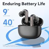 EarFun Bezprzewodowe słuchawki douszne Air 2 NC, 45 dB, adaptacyjne słuchawki z redukcją szumów do środowiska, LDAC, 6 mikrofonów Ai Clear Call, czas odtwarzania 40 h, IPX5, Bluetooth 5.3, tryb gry,