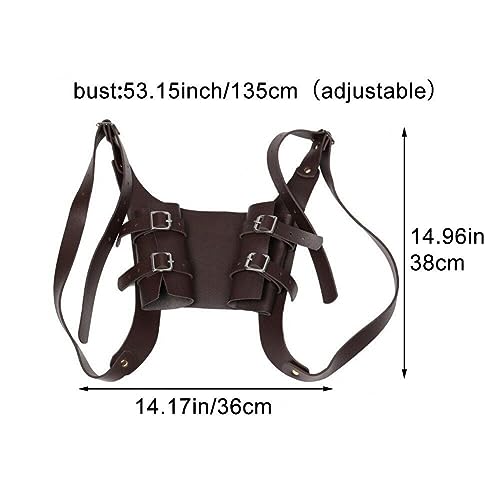 Support D'épée À Sangle Réglable et Double Fourreau Viking en Cuir PU - 6