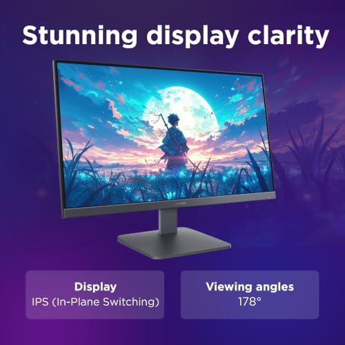 Image of Lenovo LOQ 27Q-10 | 27 inch (68.5cm) QHD (2560x1440) IPS 180Hz Gaming Monitor | 0.5ms, HDR10 Compliance, AMD FreeSync, 99% sRGB, 2xHDMI 2.1 TMDS, 1xDP 1.4| Tilt | Lunar Grey | 68F3GACBIN