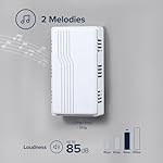 Heath Zenith Wired Mechanical Doorbell Chime, White, Plastic, Wired, 2 Tunes, Vertical, Horizontal, 80 dB, Button Not Included - Image 3