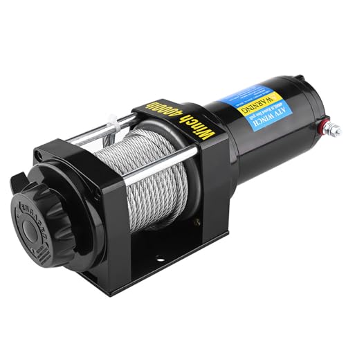 Winch eléctrico 4000 lb 12V con cable de acero 15 m miniatura 1