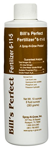 Spray-N-Grow BILL8 Bills Perfect 6-11-5 Liquid Fertilizer 10 oz