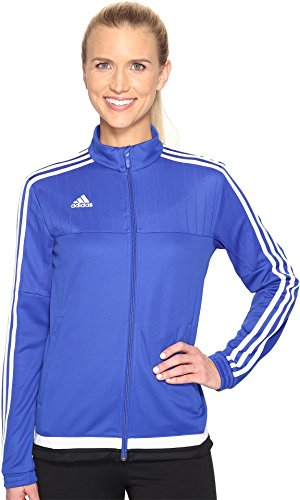 adidas Women's Tiro 15 Training Jacket, Bold Blue/White/Black, Large