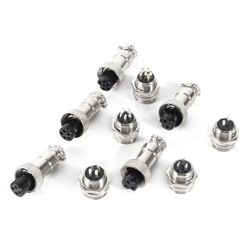 Juego de 10 conectores aeronáuticos GX12 3 pines de metal miniatura 2
