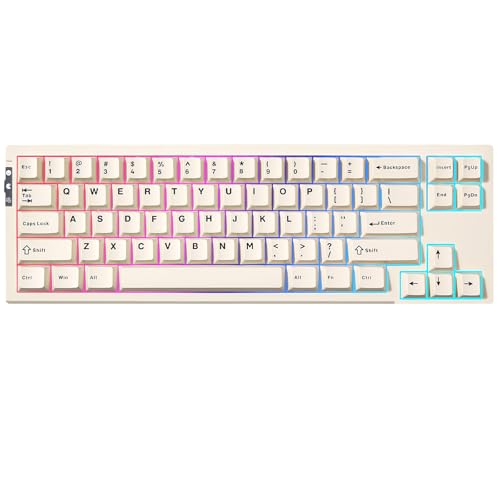 YUNZII RT68 Rapid Trigger Gaming Keyboard,Hall Effect Magnetic Switch,68 Keys,RGB Backlit RGB,Gasket Mount Hot Swap Struture,Adjustable Actuation TKL for Mac/Win(Beige, Outemu Switch)