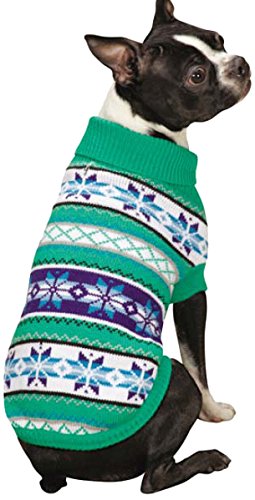 Pull vert Zack & Zoey contre les frissons des petits animaux de taille XXS