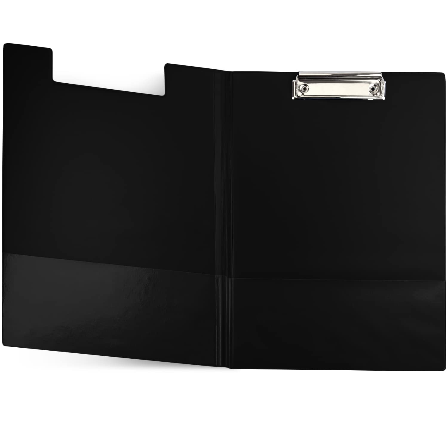 Netuno 1 x Clipboard Folder A4 with Clip Black Clipboard DIN A4 with Lid Writing Board with Metal Clip Hard Plate Plastic Writing Case Writing Pad Clipboard DIN A4 Document Holder โ image 1