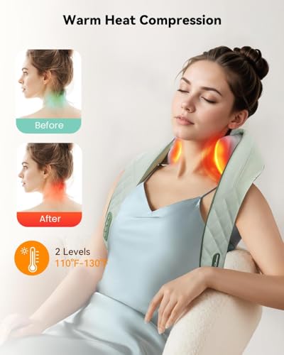Snailaxcordlessneckshouldermassagerwithheat4ddeeptissuekneadingshiatsubackmassagerpillowforneckshoulderchristmasgiftsformenwomen Urban Country Home Decor Snailax cordless neck shoulder massager with heat 4d deep tissue kneading shiatsu back massager pillow for neck shoulder christmas gifts for men women urban country home decor