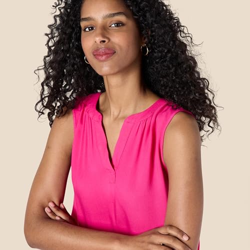 Image of Amazon Essentials Women's Sleeveless Woven A-line V Neck Shift Dress