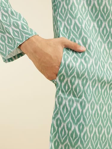 Image of DIWAS BY MANYAVAR Men's Cotton Blend Printed Kurta (1pc)