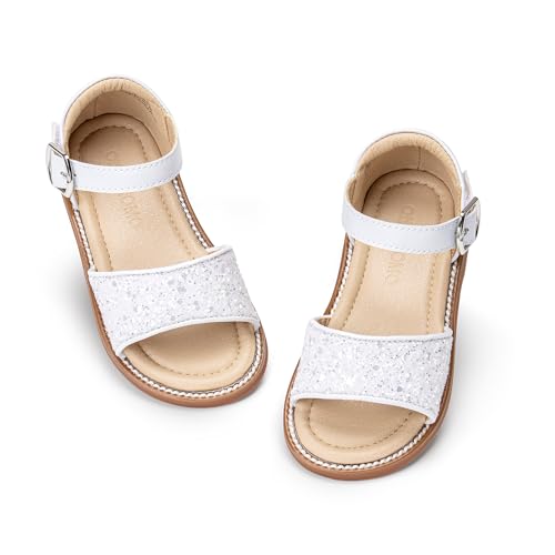 Image of Otter MOMO Girls Open Toe Princess Flat Sandals with Comfort Sole Summer Sandals