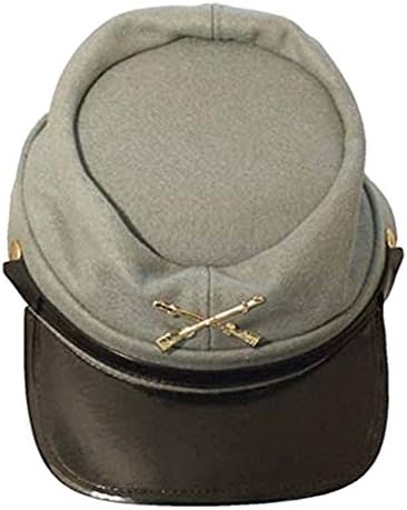 Jacobson Hat Company Civil War Wool Lined Kepi Hat - Gray
