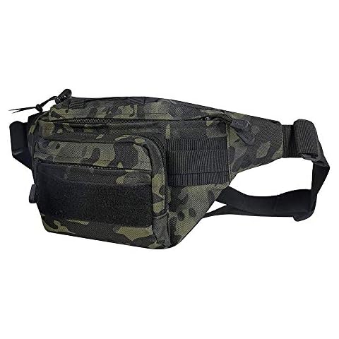 HUNTVP Bolsa de Riñonera Mochila de Bandolera 2 Vías de Llevar Estilo Militar Táctical Bolsa de Múltiple Función Cover