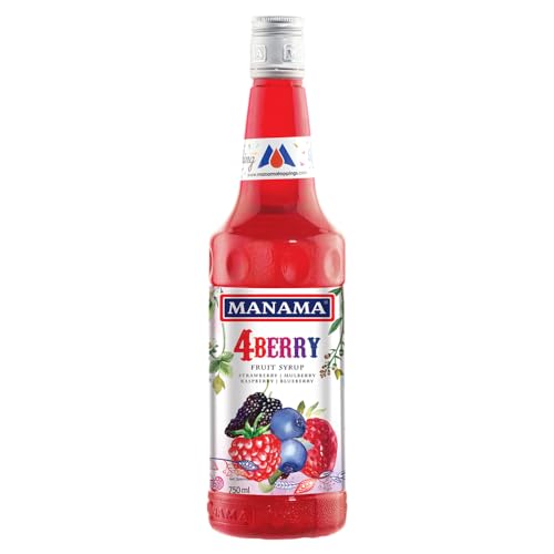 Image of Manama Four Berry (Mix Berry) Syrup Mixer for Mocktails and Cocktails, 750ML