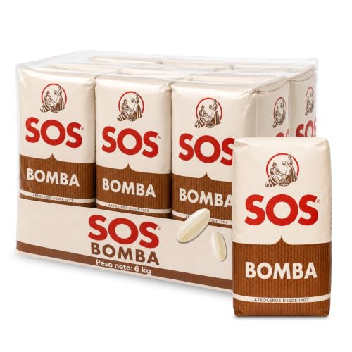 Arroz SOS Bomba Reserva, arroz de grano redondo, Arroceros desde 1903, Tiempo de cocción 16 minutos, Pensado para recetas donde el caldo es protagonista, Contiene 6 unidades de 1 Kg