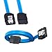 6 Pack 18 Inch 6.0 Gbps Cable with Locking Latch, Blue