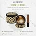 Tibetan Singing Bowl Set ~ 7 Chakra Stones and Lava Stone Chakra Bracelet ~ Easy to Play with Fabric Case, Cushion, Mallet ~ Handcrafted in Nepal for Meditation, Yoga, Spiritual Healing, & Mindfulness