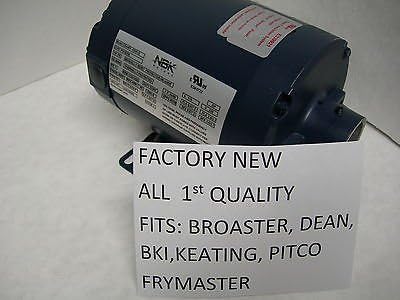 New Haight-NBK Hot Oil Motor Fits Dean Bki Keating Frymaster Pitco Fry Filters