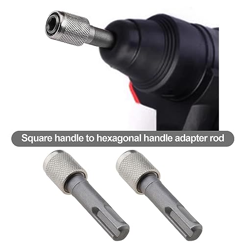 SG Store 2PCS SDS-Plus Drill Chuck Adapter 6.35mm 1/4 Inch Hex Socket Drill Holder Converter SDS Bit Adapter for Hammer Drills Light Picks - Image 2