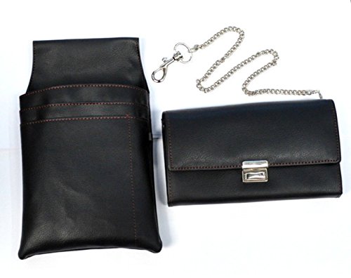 Preisvergleich Produktbild Geldbörse mit Holster Kellnerportemonnaie Taxibörse Kellnerbörse Kellnertasche Schwarz