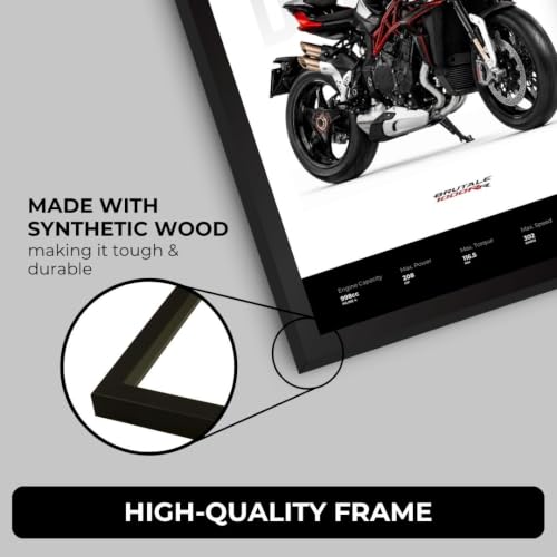 Image of MV Brutale 1000RR Poster | Superbike MV Brutale 1000RR Framed Poster | Framed Matt Superbike | Bike Posters A3 Size (31 x 23 cm) | Motorrad Bikes Posters for Wall, Home, Bedroom, Living room decoration (F 193)
