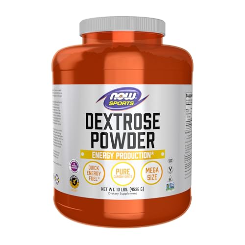 NOW Foods Sports Nutrition Dextrose Powder (Monosaccharide) Energy Production* 10-Pound