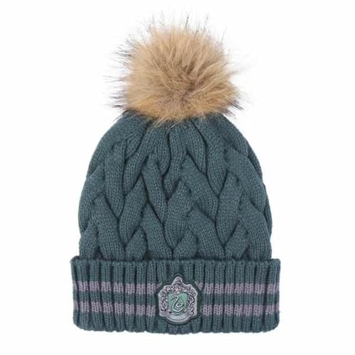 Harry Potter Pom-Pom Slytherin Knitted Hat Green