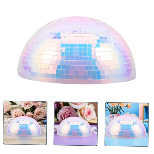 Bola espejada de pared Luxshiny para decoración de hogar y exterior, hemisferio reflectante de espuma plástica para fiestas y bodas miniatura 7