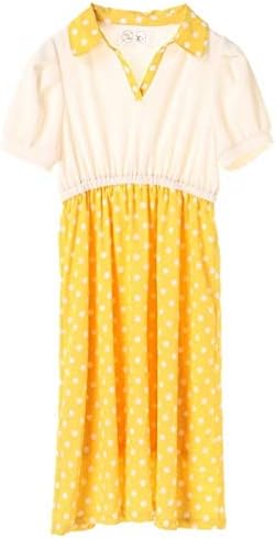 Amazon Co Jp イーハイフンワールドギャラリー E Hyphen World Gallery ポロ風ドッキングワンピース イエロー F 服 ファッション小物