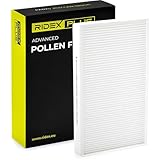 Elevada eficiencia. Los filtros de habitáculo estándar RIDEX PLUS retienen más del 85 % de las partículas de hasta 0,4 μm, protegiendo el habitáculo del polvo, el polen y otras partículas extrañas.