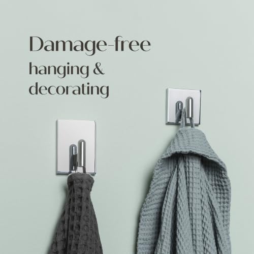 Command Small Chrome Decor Bath Hooks, 1 Hook, 6 Strips by Command - Used condition - Image 9
