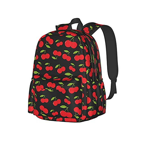 Sac à dos ordinateur 17" avec bretelles confortables à motif cerises