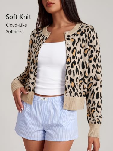 Image of Trendy Queen Cropped Cardigan Sweaters for Women Fall Fashion Clothes 2026 | Lightweight Knit Button-Down, Y2K Open-Front Layering Piece for Fall, Spring & Office Wear