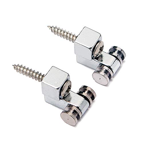 Alnicov 1Pair Guitar Roller String Trees Retainers,String Guides With Screws Replacement,Chrome