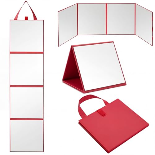Espejo Plegable Full Length con Asa de Cuero 81x28.5 cm