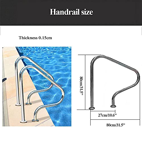 Barandilla plateada para piscina 31.5 x 31.5 pulgadas miniatura 3