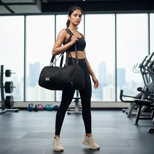 Image of KARRIER Multi-Function Large Capacity Weekend /Gym /Travel Bag, Multipurpose /Large /Water-Resistant /Spacious /Premium /Stylish /Unisex Carry-on Travel Bag