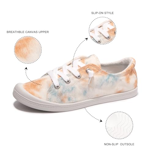 Image of Womens Slip On Shoes, Canvas Low Top Sneakers, Casual Classic Flat Shoes | Comfort Fashion Sneaker with Non Slip Rubber Outsole, Lightweight Tennis Shoes for Walking, Shopping, Picnic, Travel