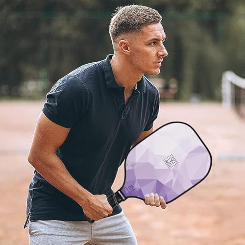 Image of Pickleball Paddles Set of 2 or 4, USAPA Approved Pickleball Paddles Set with 4 Pickle Balls and Carry Bag, Fiberglass Rackets 2 Pack Gifts for Beginners&Pros (Light Purple)
