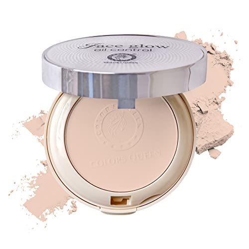 Image of Colors Queen Oil Control Compact Powder | Lightweight Face Compact for Women with SPF-15 to Protect Skin from UV Rays | Pore Minimizing, Easily Blends Pressed Powder for All Skin Types (02 - Natural, 20g)