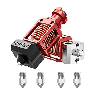 Creality Spider 3.0 Pro All Metal Hotend Upgrade Kit with 4pcs Nozzle, High Temperature High Flow for Ender 3/Ender 3 Pro/Ender 3 V2/Ender 5 Series/CR-10 Series (Spider Hotend 3.0)